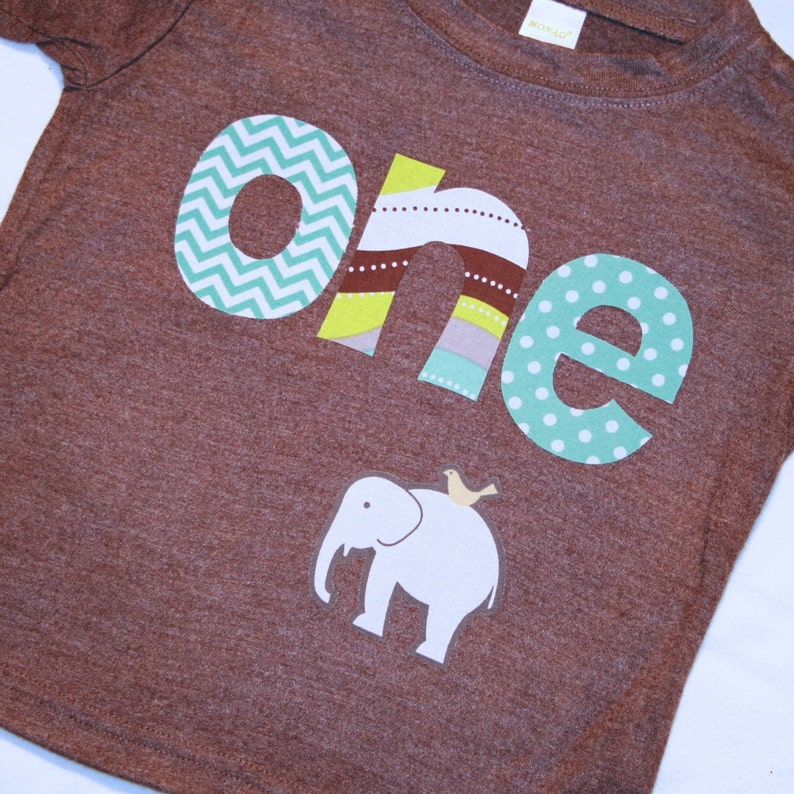 Boys Elephant ONE Shirt for First Birthday Short sleeve Etsy