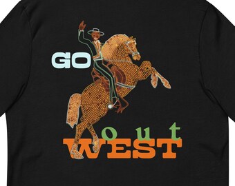 Camiseta Go Out West Cowboy - Camiseta Vintage Vegas - camiseta de vaquero vintage - camiseta retro - Vegas Lover Gift - regalo de vaquero