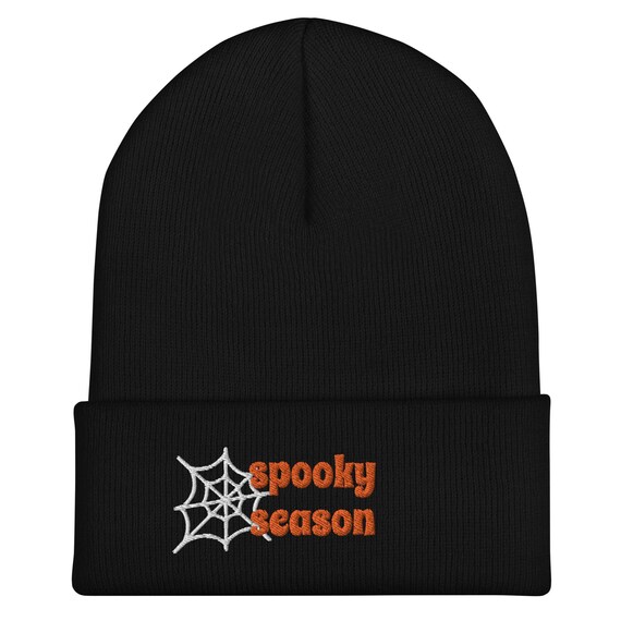 Spooky Season Halloween Beanie, Embroidered Halloween Hat  display picture 3