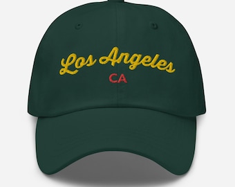 Los Angeles, CA Hat, Destination Hat, City Hat, Dad hat aesthetic, Trendy hat, minimalist hat, Travel Cap, LA Hat, Souvenir Hat