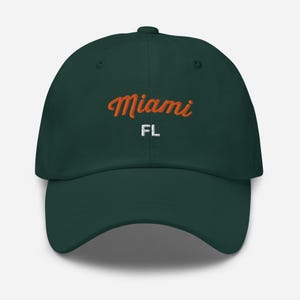Miami, FL Hat, Destination Hat, City Hat, Dad hat aesthetic, Trendy hat, minimalist hat, Travel Cap, Miami Hat, Souvenir Hat
