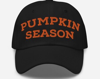 Pumpkin Season Black Dad Hat, Pumpkin Season Halloween hat, embroidered Pumpkin Season, Pumpkin Season hat, halloween gifts idea