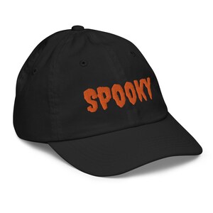 Spooky Embroidered Kids Hat, Spooky Halloween Dad hat, embroidered halloween baseball hat, halloween spooky hat, halloween gifts idea
