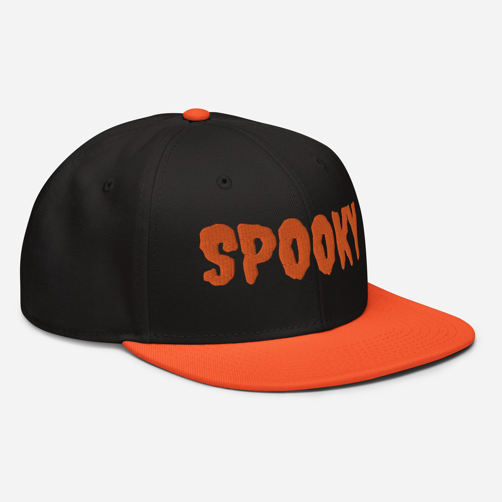 Spooky Snapback Hat, Spooky Halloween hat, embroidered halloween snapback hat, halloween spooky hat, halloween gifts idea