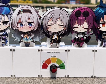 Honkai: Star Rail - Low Cortisol Dance meme Collectible Ornament - 5-Piece Center-Driven Desk Toy