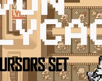 Zona cero sin zen - Conjunto de cursores Lycaon / Ángeles de la ilusión / Arte digital / Solo para Windows / Pixel art / Cursores de ratón / Cursores de PC