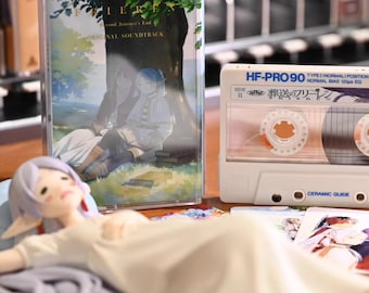 Frieren: Beyond Journey's End - Cinta de casete personalizada - Compilación de banda sonora original de 90 minutos hecha a mano, Sony HF-Pro, artículo de colección para fans del anime con carátula ilustrada.