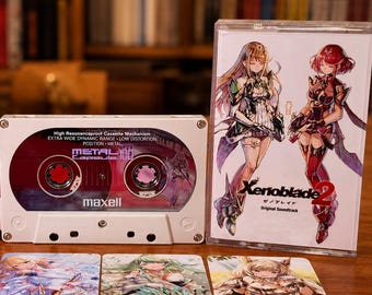 Xenoblade Chronicles 2 Inspired Custom Cassette Tape | Fan-Made Sleeve Edition | Record-Your-Own Mix