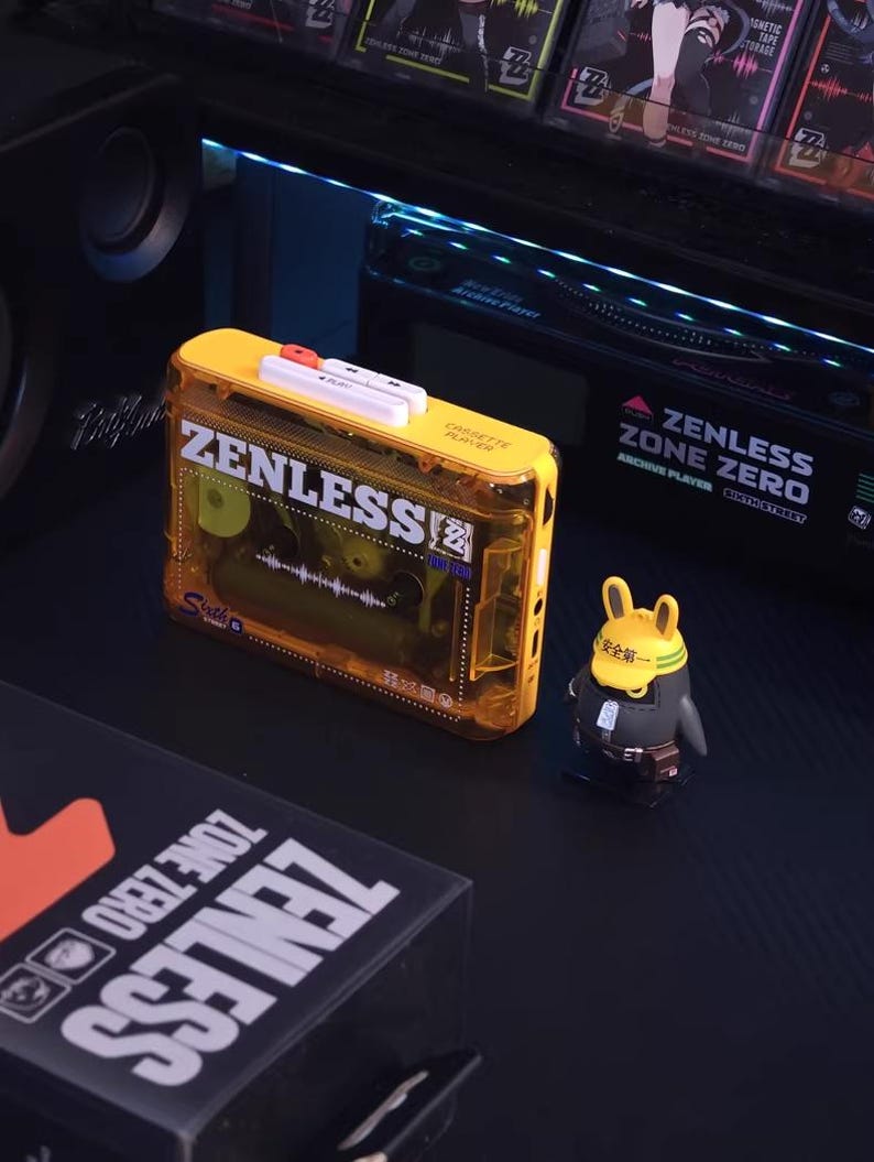 H.A.P. Portable Cassette Tape Player Zenless Zone Zero - PandaW10I, Retro Music, Vintage Portable Cassette Player, Gift for Gamer, ZZZ Merch Kinetic Impact