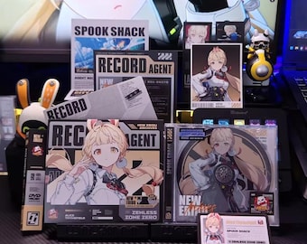 Zenless Zone Zero Agent Archive CD/DVD Collector's Set | Fan-Made NFC id card + Exclusive Documents | zzz Memorabilia Gift