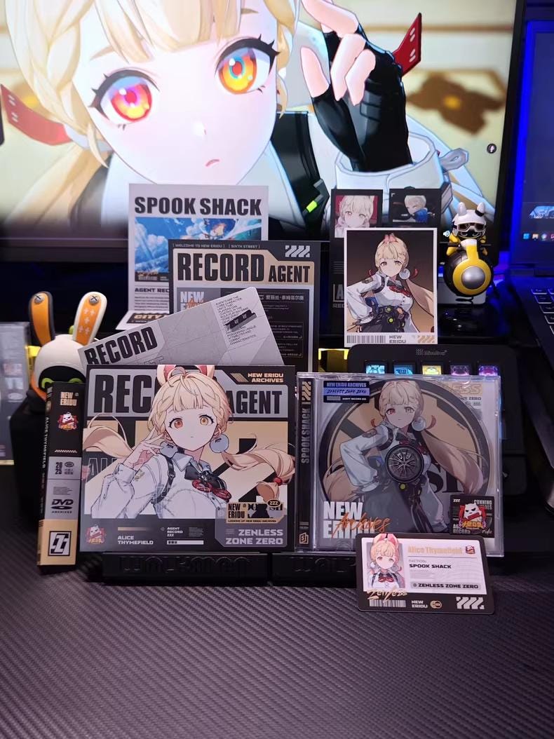 Zenless Zone Zero Agent Archive CD/DVD Collector's Set | Fan-Made NFC id card + Exclusive Documents | zzz Memorabilia Gift