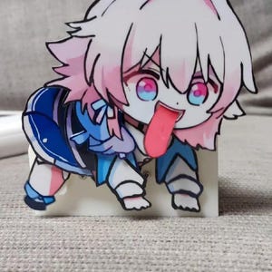 HSR March7th Chibi meme Collectible Ornament - Honkai Star Rail What are you doing March7th!