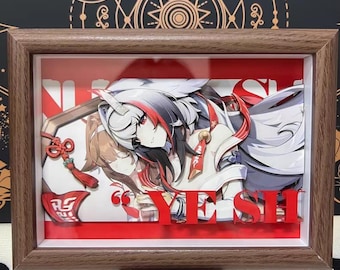 Arte cinematográfico de paisaje mental cero de la zona sin zen 3/6 / Arte artesanal enmarcado en 3D hecho a mano / Ye Shunguang, Lycaon, Miyabi, Anby, Astro Yao, Evelyn