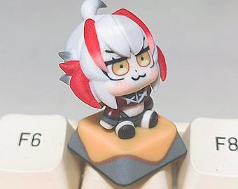 Tecla con figura chibi de Arknights, decoración de escritorio / Tecla de ajuste universal