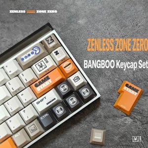 Teclas personalizadas Zenless Zone Zero: núcleo hueco, 130/141 teclas, perfil cereza, parte superior impresa