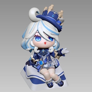 Tecla de Genshin Impact Furina Chibi-Figure / Ajuste universal