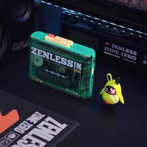 H.A.P. Portable Cassette Tape Player Zenless Zone Zero - PandaW10I, Retro Music, Vintage Portable Cassette Player, Gift for Gamer, ZZZ Merch Cryo Frequency