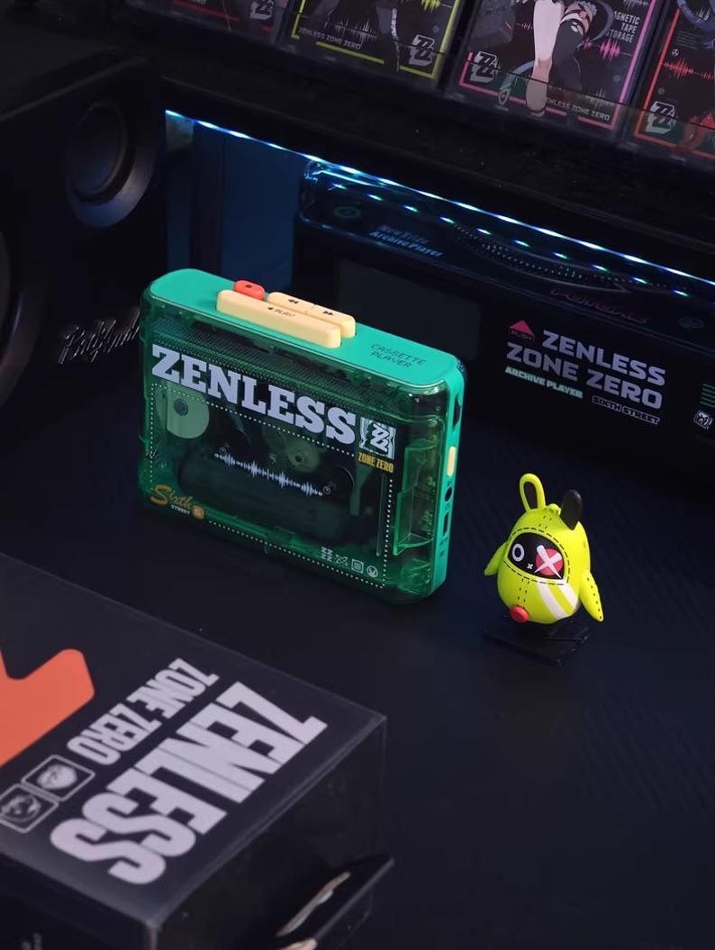 H.A.P. Portable Cassette Tape Player Zenless Zone Zero - PandaW10I, Retro Music, Vintage Portable Cassette Player, Gift for Gamer, ZZZ Merch Cryo Frequency