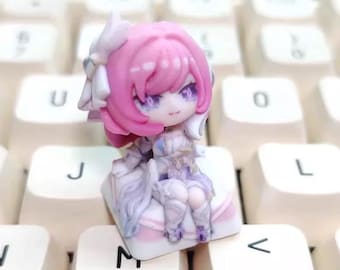 Tecla Chibi de Honkai Impact 3 Elysia "Herrscher of Human", decoración de escritorio / Ajuste universal