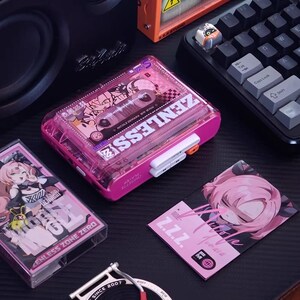 H.A.P. Portable Cassette Tape Player Zenless Zone Zero - PandaW10I, Retro Music, Vintage Portable Cassette Player, Gift for Gamer, ZZZ Merch Pink Special Edition