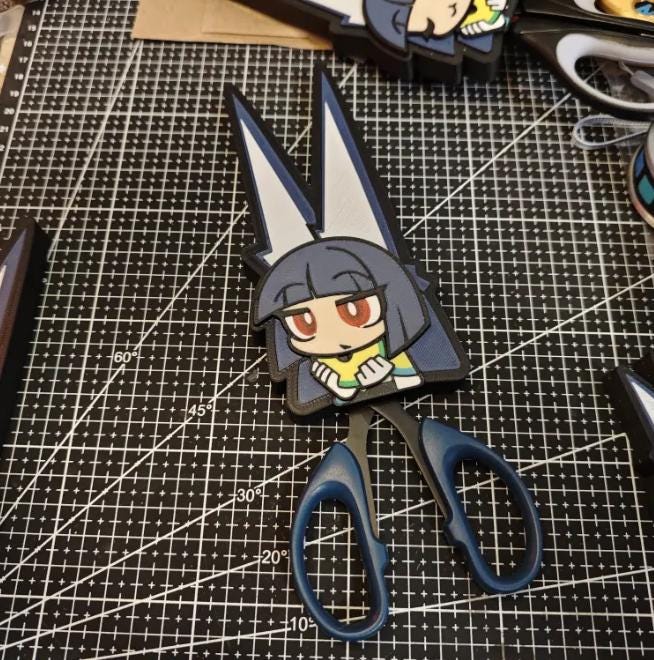 Hoshimi Miyabi Scissors Product & Scissors Set | Zenless Zone Zero Anime Character | Cute Kawaii Desk Accessory | Anime Fan Gift