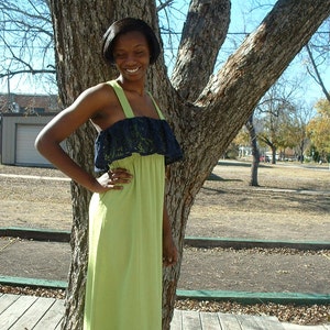 navy blue and lime green dress Lime and Navy Dress