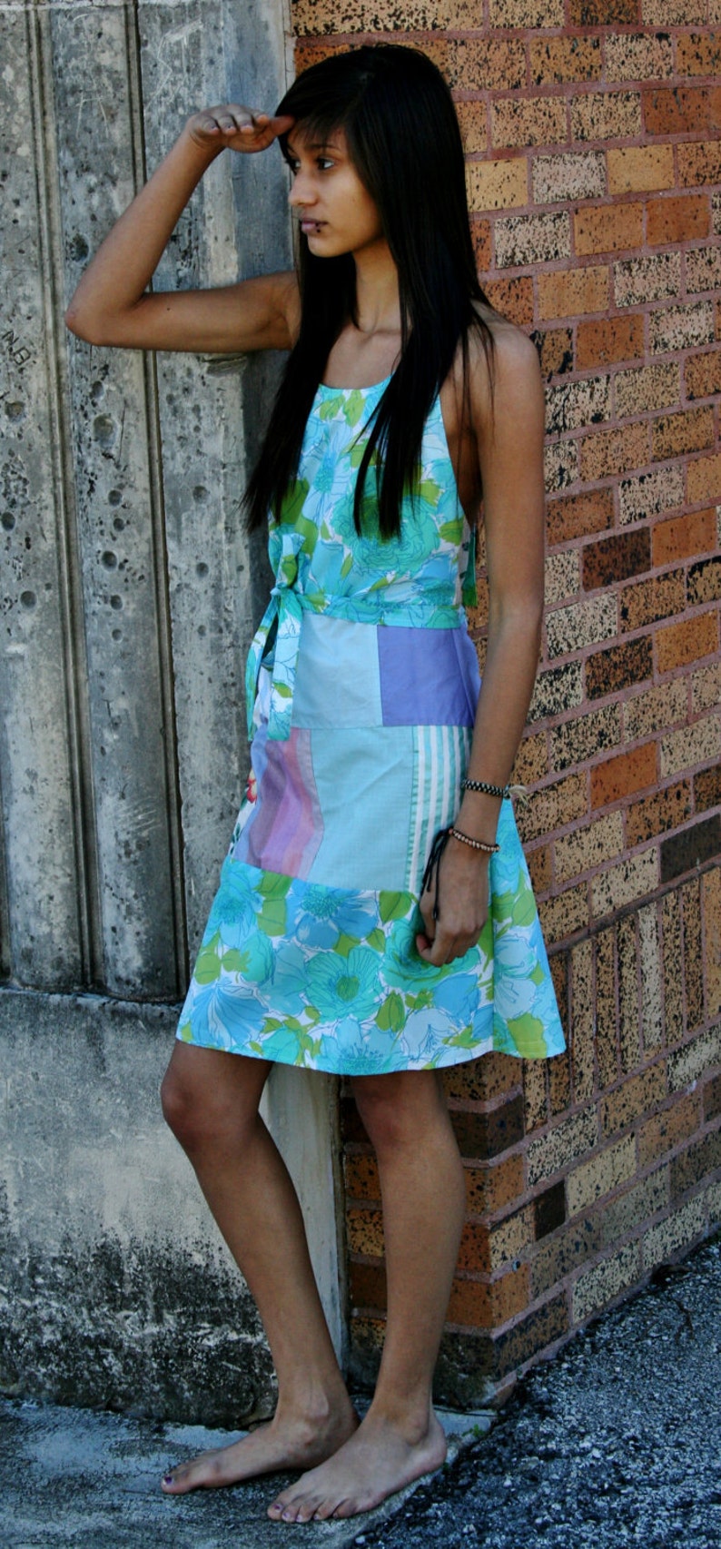 Wrap Around Dress made with Fabric Scraps image 3