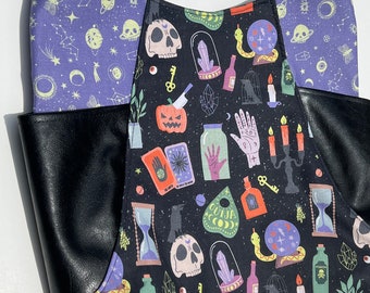 Mystic Halloween 241 Tote Bag: Fortune Teller, Palmistry, Tarot Cards, Snakes, Candles.