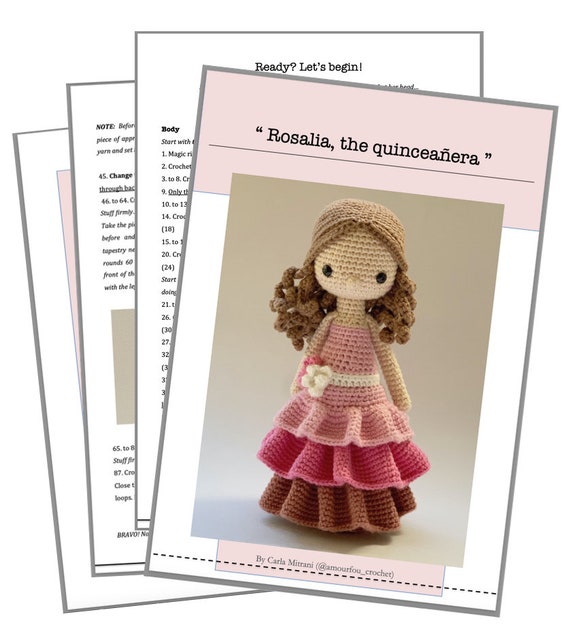 Rosala, the Quinceaera - Crochet Pattern by {amour Fou} - Etsy