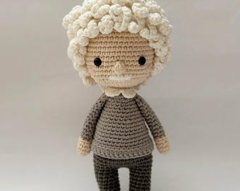 Patrón de crochet de Albert Einstein por {Amour Fou}