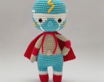 El Rayo / El luchador de Lucha Libre - Patrón de crochet de {Amour Fou}