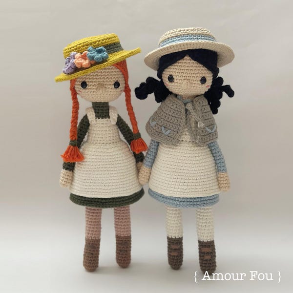 Anne & Diana (Kindred Spirits) - Crochet Pattern by {Amour Fou}