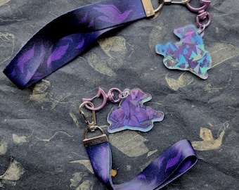 Bird Sittin' | Crow Acrylic Keychain Lanyard