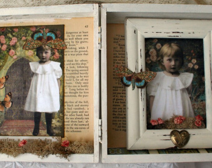 Secret Garden Shadow Box Altered HANDMADE Collage Art Etsy