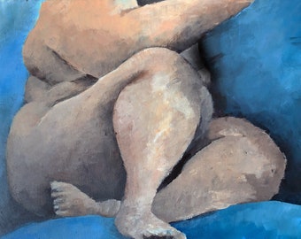 figure on blue iii | fine art giclee print | limited edition | fat positive | figure