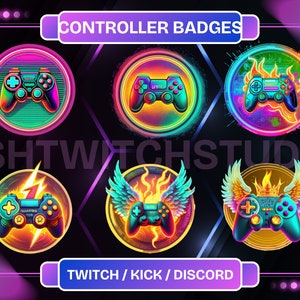 Controller Twitch Badges | Joystick Bit Badges | Twitch Subscription Badges | Arcade Twitch Sub Badges | Twitch Cheer Badges |
