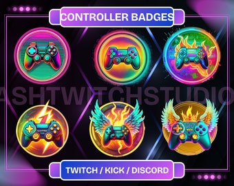 Controller Twitch Badges | Joystick Bit Badges | Twitch Subscription Badges | Arcade Twitch Sub Badges | Twitch Cheer Badges |