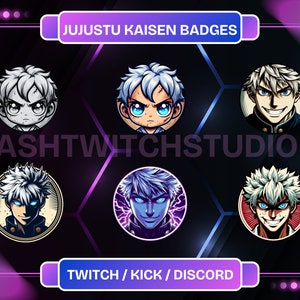 6 Cute Anime Character Subscription/Bits Badges For Twitch, YouTube, Discord, And Stream - Ready For Instant Download!