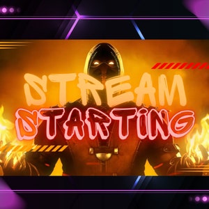 Animiertes Scor-Pion Stream Overlay Bündel | Anime Twitch Overlay Set| Twitch Screens Overlay | Twitch Panel Kit.