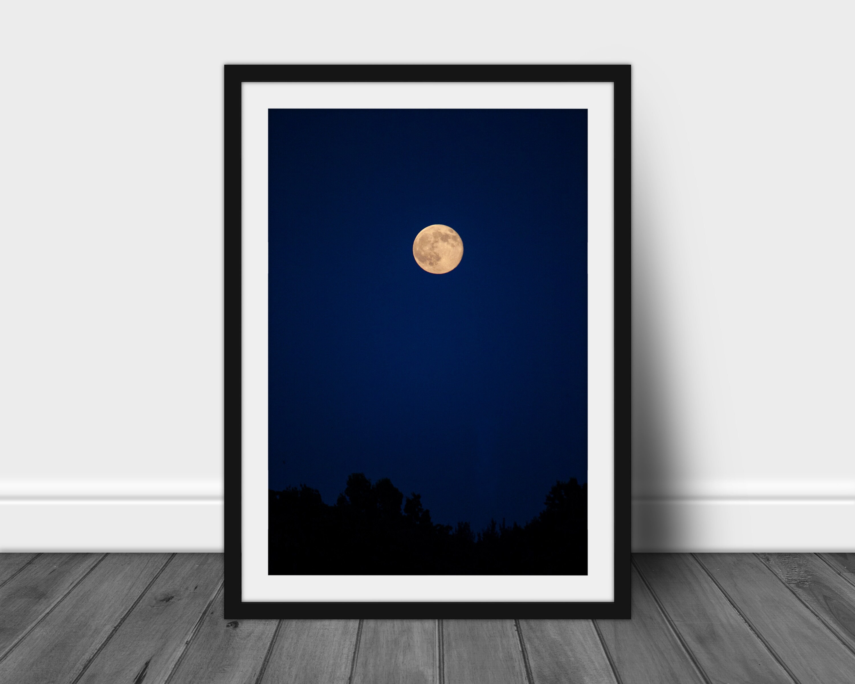 Full Moon Night Photography Print Moon Wall Hanging Etsy