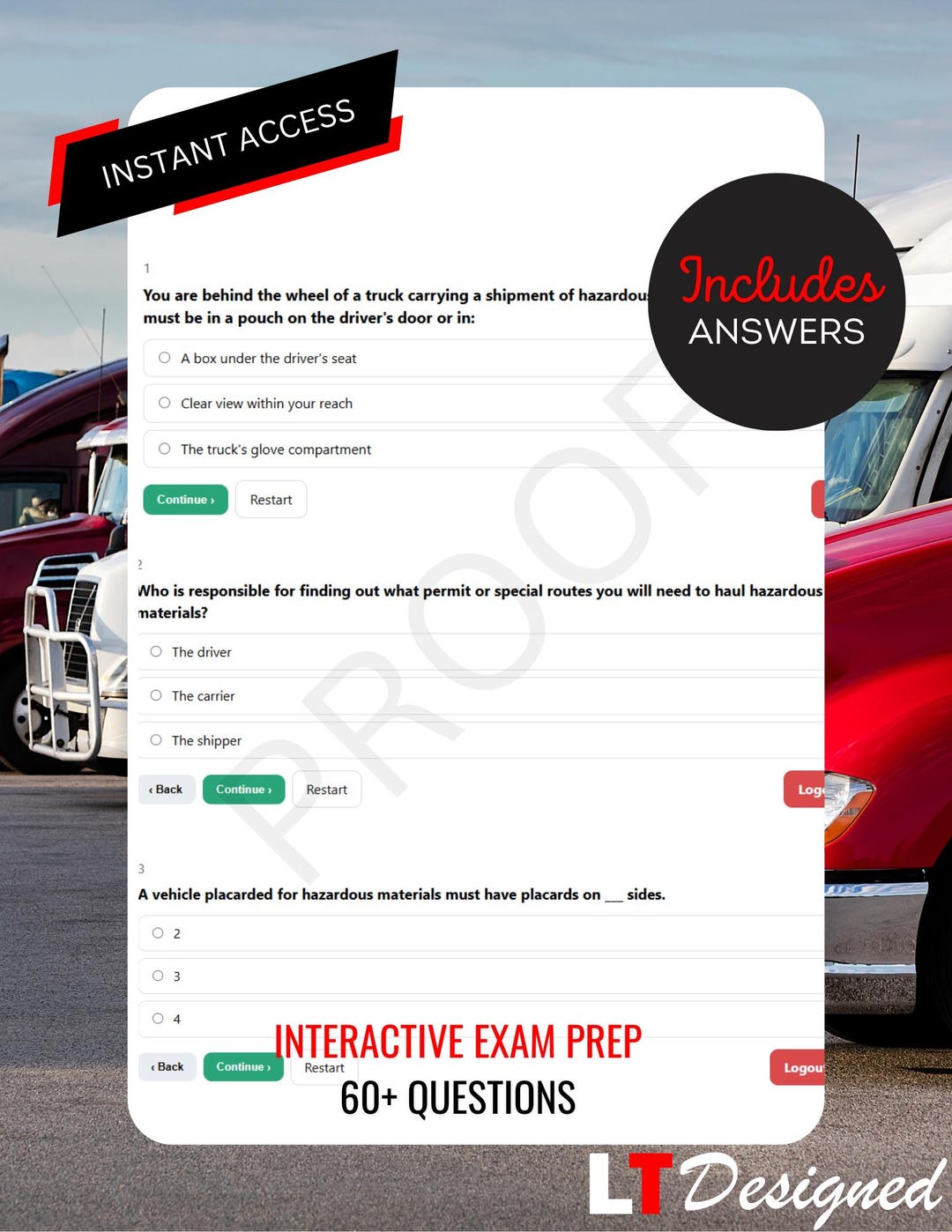 CDL Hazardous Materials Practice Test, CDL Hazmat Exam, Same as DOT ...