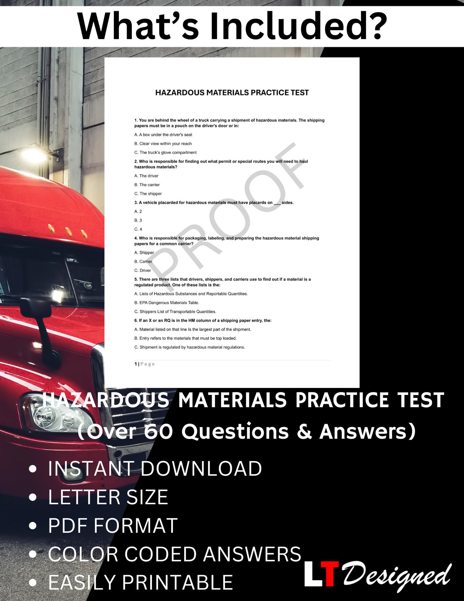 CDL Hazardous Materials Practice Test, CDL Hazmat Exam, Same as DOT Questions. Pass the First ...