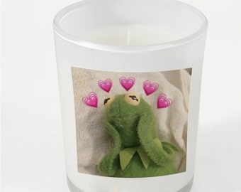 Bougie Kermit (parfumée de vanille grillée)