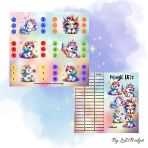 Budgetplanung A6 Klappkarte Magic Dice