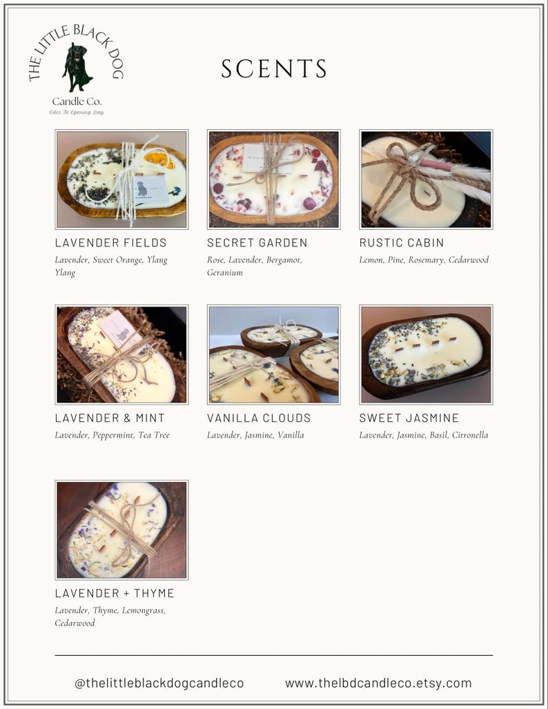 Organic Hand Crafted Soy Candles in Large Wooden Dough Bowls. Etsy