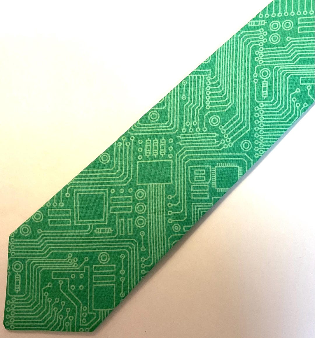 Computer Circuit Board Green Necktie, Geek Tie, Computer Teacher Tie ...