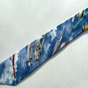 Float Plane, Seaplane, Sea Plane Necktie Tie, Pilot Tie, Aeronautical Tie, Bush Pilot Necktie