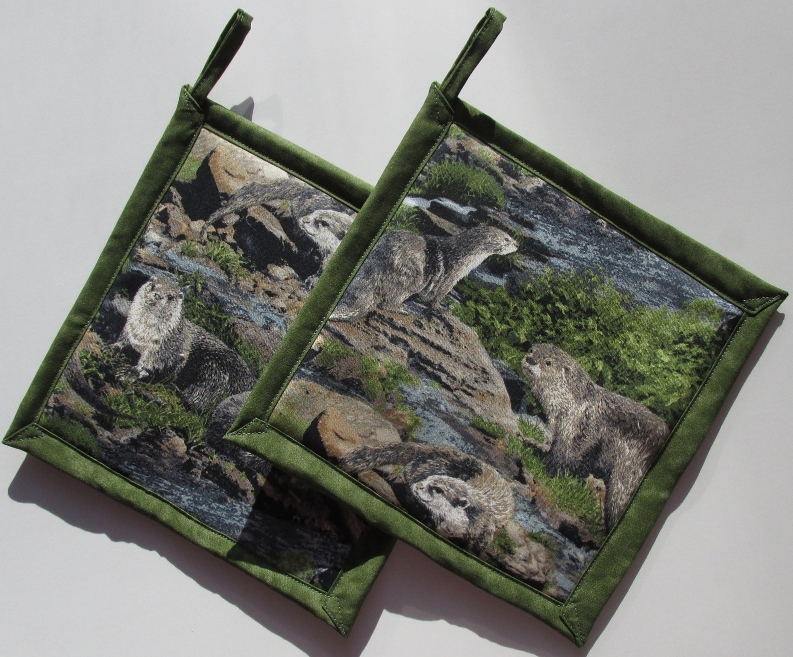 River Otter Potholders