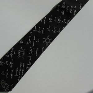 Calculus Teacher, Tossed Math Problems, Mathematics Teacher Black Necktie, Math Teacher Tie,  Man Teacher Gift, Male Teacher Gift