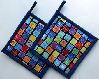 Science Physics Chemistry  Potholders, Calculus, Periodic Table, Calculus Teacher Gift, Physics Teacher Gift, Science Teacher Gift